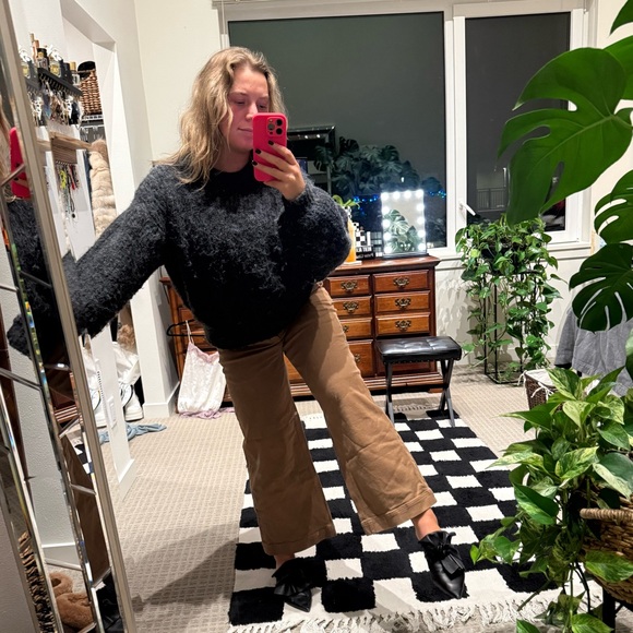 Everlane Brown Wide Leg Ankle Cropped Pants - Picture 6 of 8